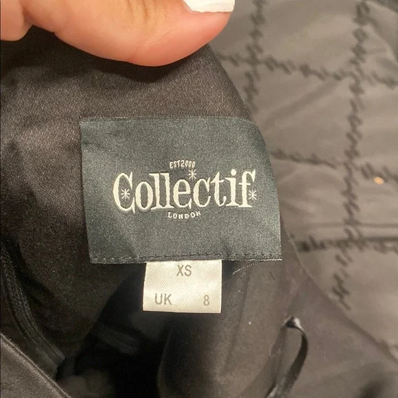 Collectif Black Jumpsuit and Cream Skirt - Picture 6 of 6